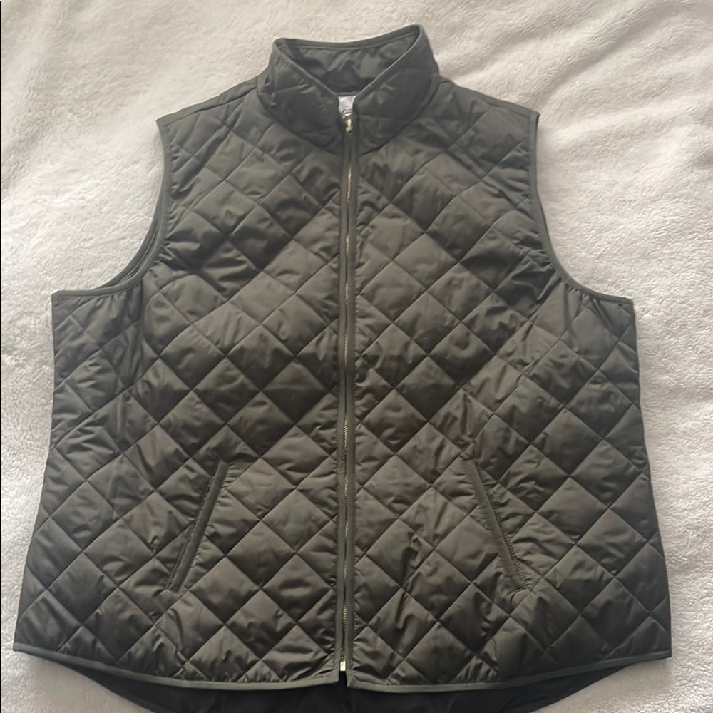 Olive Quilted Vest
